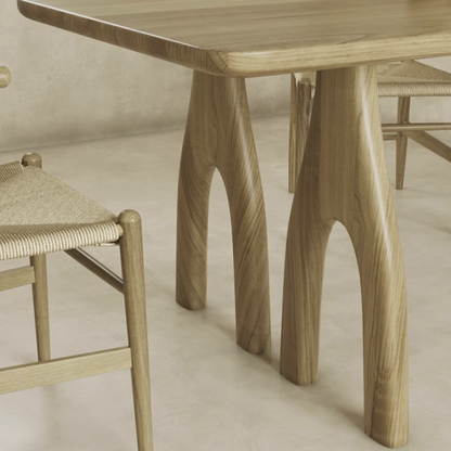 Minimalist Solid Wood Dining Table - Simple and Stylish