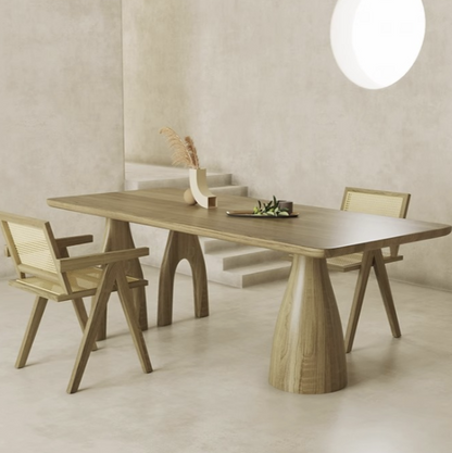 Minimalist Solid Wood Dining Table - Simple and Stylish