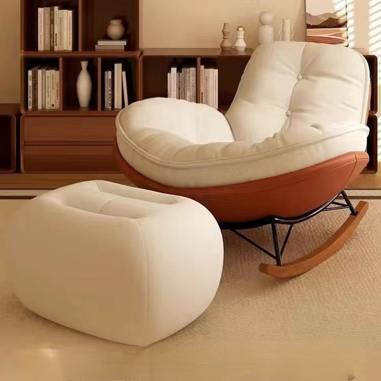 Rocking Heart-Shaped Recliners with Ottoman - Cozy and Stylish for Modern Living