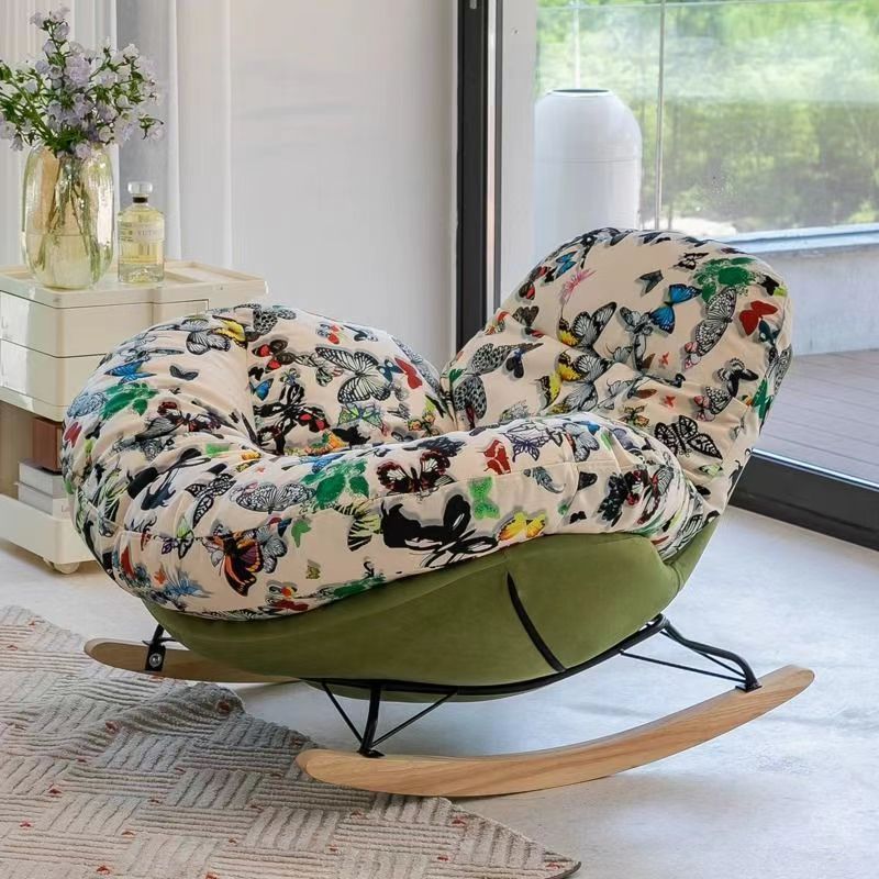 Rocking Butterfly Recliners with Ottoman - Whimsical and Comfortable Seating