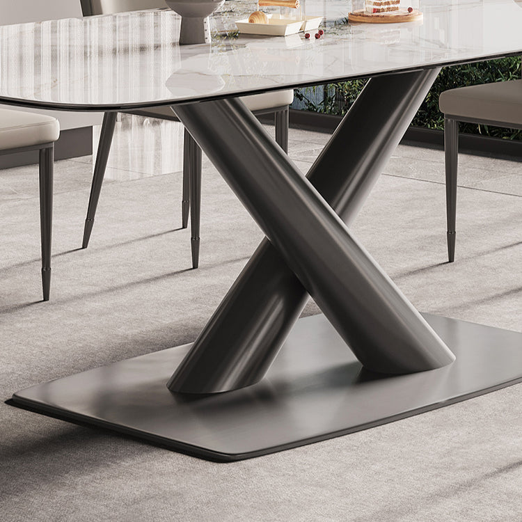 Modern Minimalist Rectangular Composite Stone Dining Table - Home Use