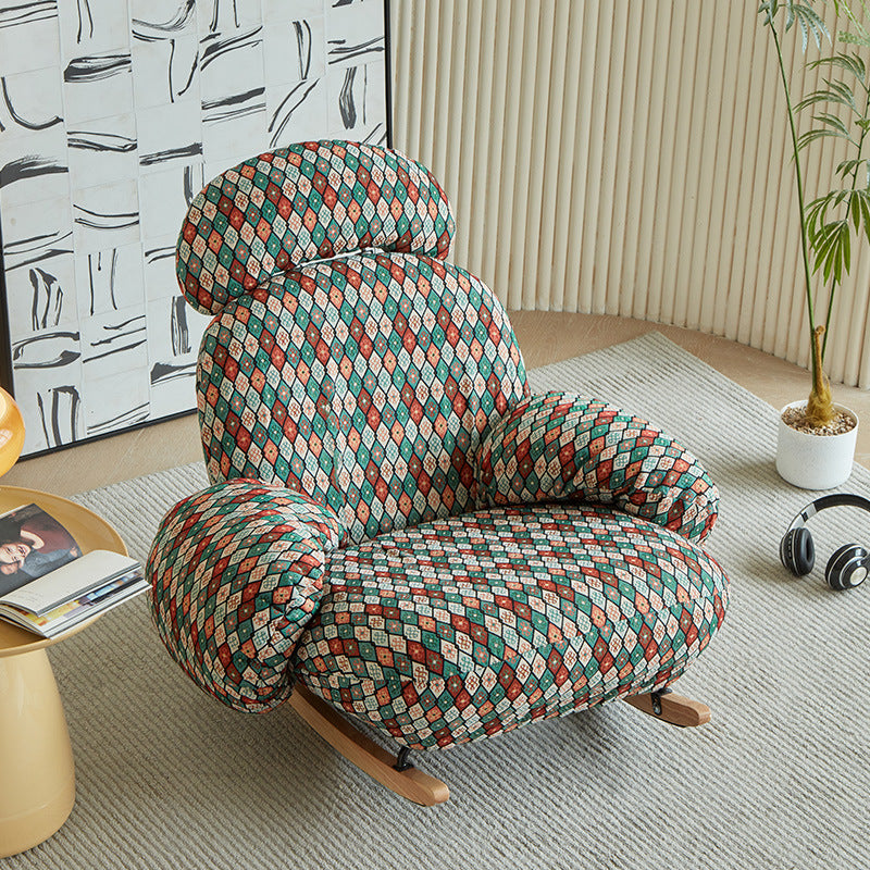 Rocking Geometric Pattern Recliners- Cozy and Stylish for Modern Living