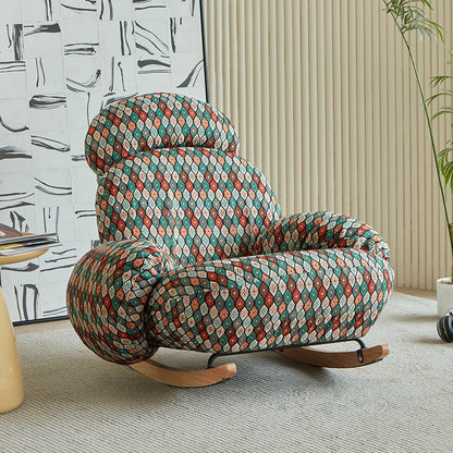 Rocking Geometric Pattern Recliners- Cozy and Stylish for Modern Living