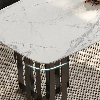 Modern Minimalist Ceramic Stone Rectangular Dining Table