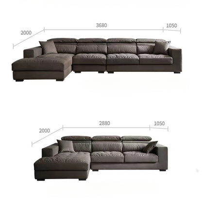 Modern Minimalist Latex and Down-Filled Sofa - Tech Fabric Living Room Couch