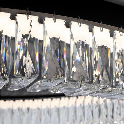 Modern Crystal Halo Ceiling Light - Sleek and Stylish Design