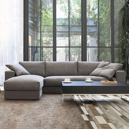 Modern Minimalist Corner Fabric Sofa – Stylish Design for Contemporary Living Rooms