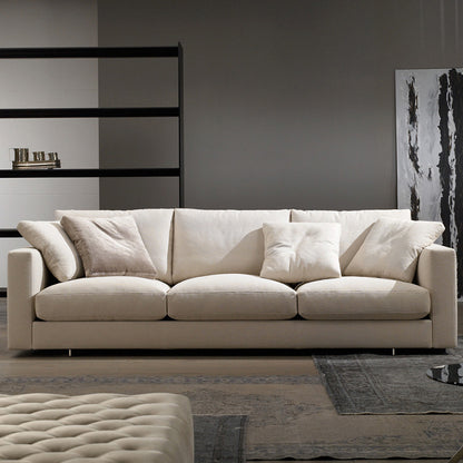 Minimalist Luxury, Timeless Comfort Sofa with Plush Cushions and Sleek Design