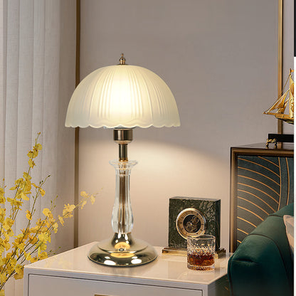 Vintage Glass Dome Table Lamp - A Touch of Timeless Elegance