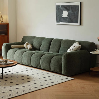 Modern Modular Sofa with Textured Fabric and Relaxed Design