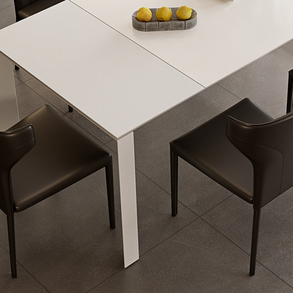 Extendable Dining Table with Sleek Design - Durable Rock Slab Top