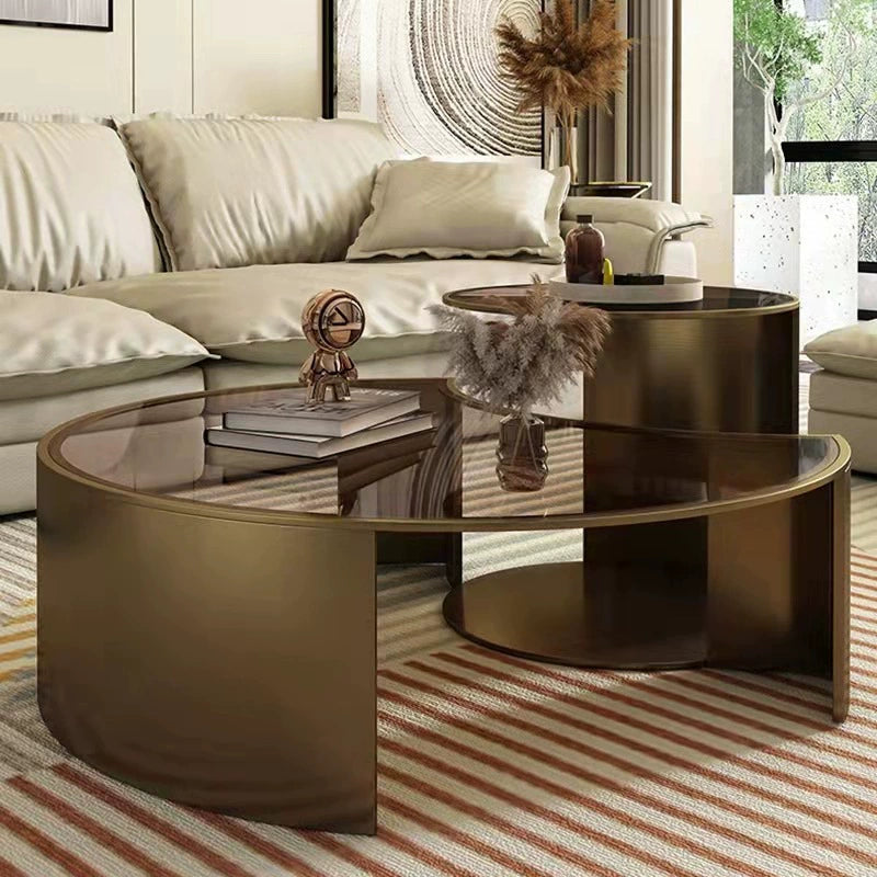 Furnishaus Fulham: Timeless Round Coffee Table Set for Modern Living