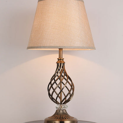 Vintage-Inspired Cage Table Lamp - A Touch of Industrial Chic