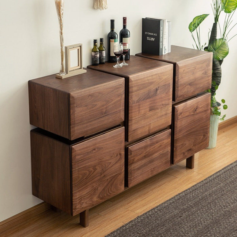 Modern Minimalist Sideboard with Unique Cubed Design