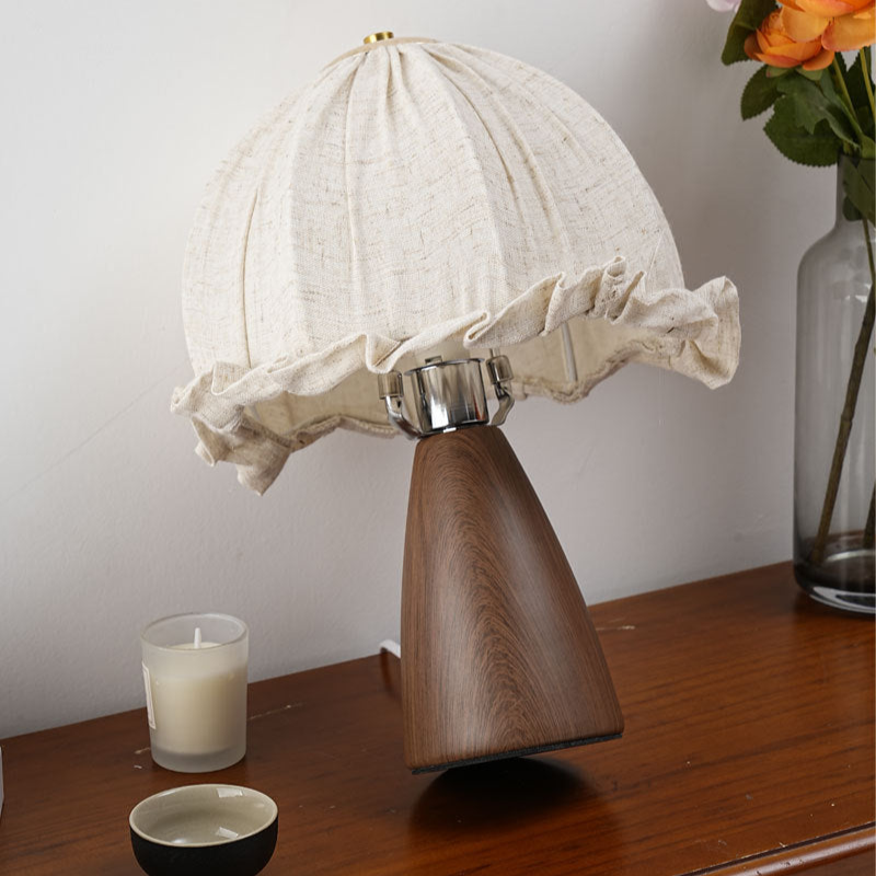 Rustic Fabric Shade Table Lamp - A Touch of Cozy Elegance