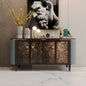 Luxury Sideboard with Gold Accents and Intricate Design