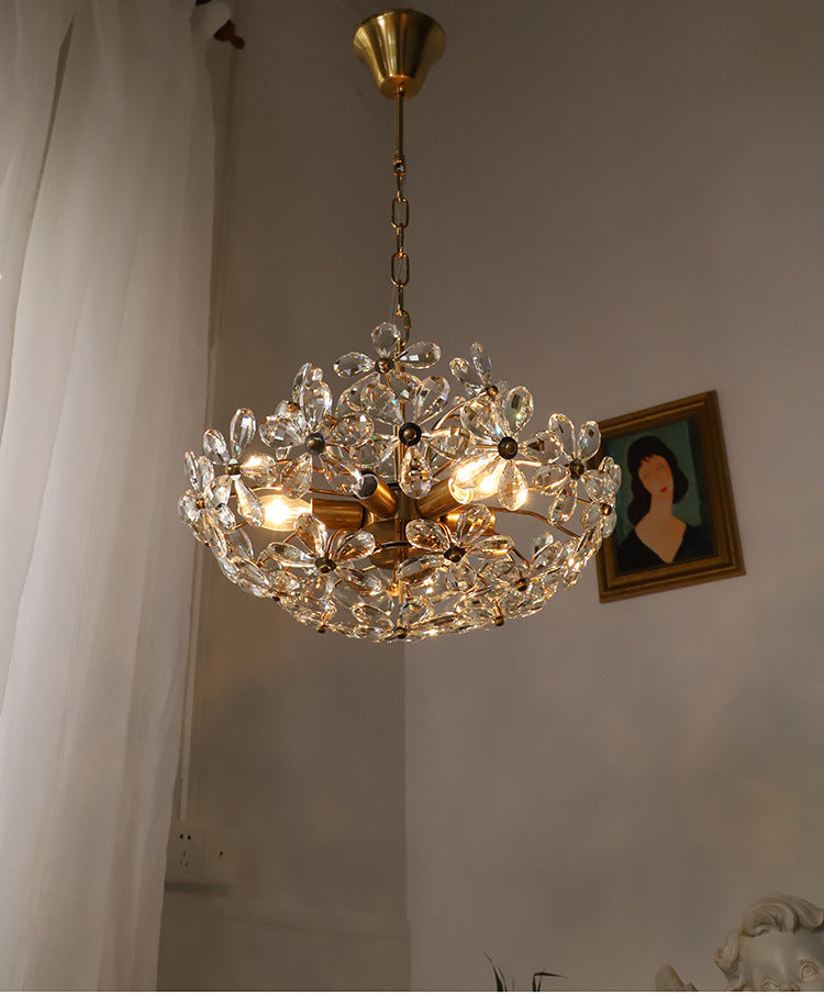 Floral Crystal Chandelier - Romantic and Elegant