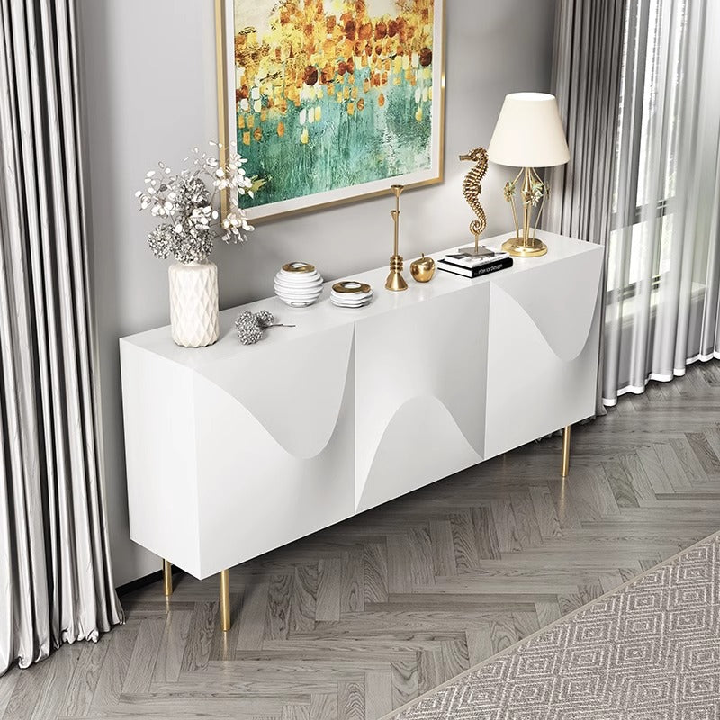 Modern Geometric Sideboard with Unique Curved Design