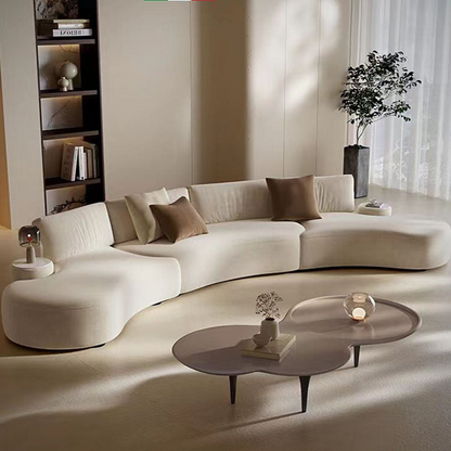 Modern Curved Sectional Sofa with Minimalist Design