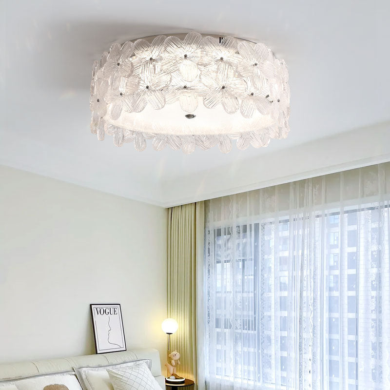 Delicate Floral Flush Mount Ceiling Light - A Touch of Romance