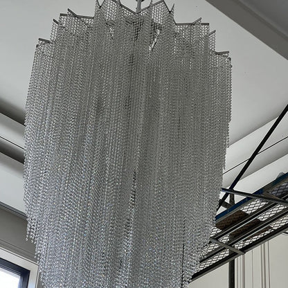 Dramatic Crystal Waterfall Chandelier - A Modern Masterpiece