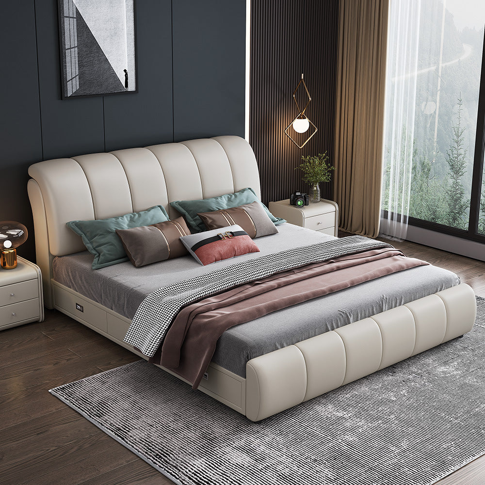 Modern Upholstered Storage Bed with Spacious Under-Bed Storage