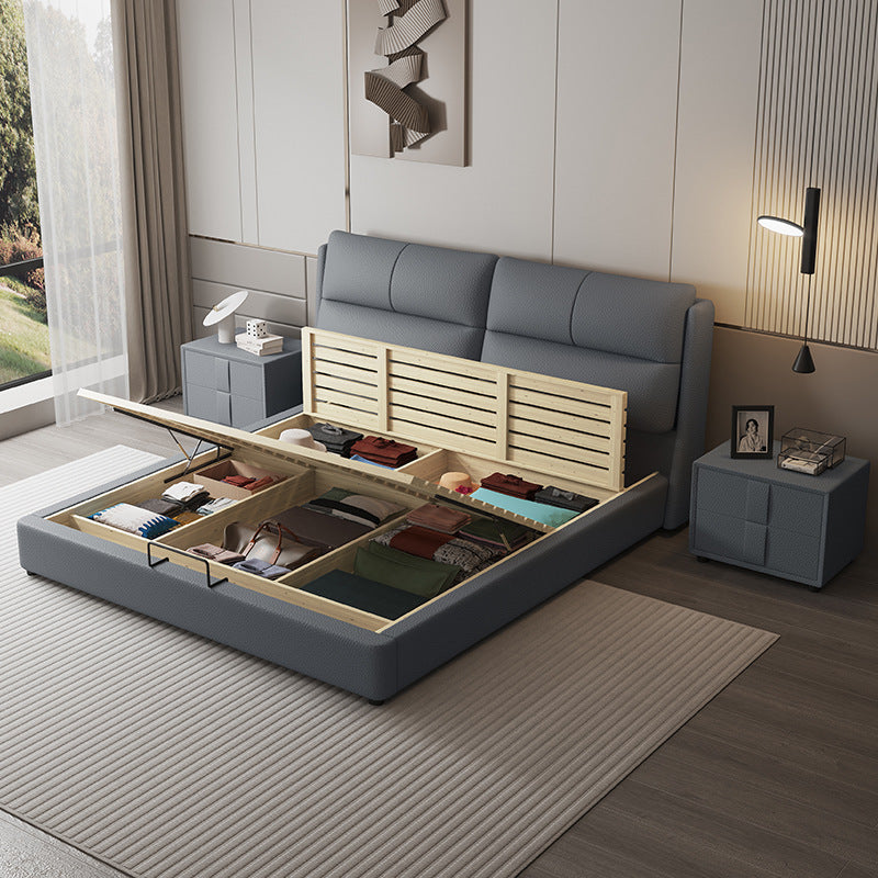 Modern Upholstered Bed Frame with Spacious Storage - Stylish and Functional