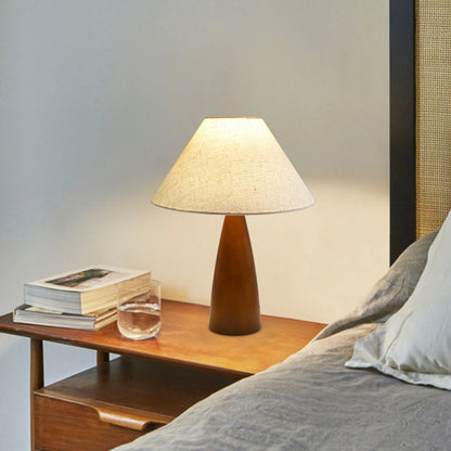 Mid-Century Modern Table Lamp with Conical Shade - A Timeless Classic