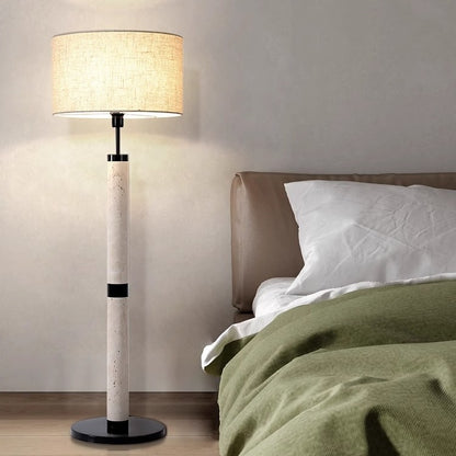 Marble and Fabric Floor Lamp - A Modern Classic