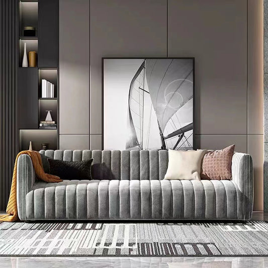 Modern Tufted Sofa with Sleek Design and Plush Cushions