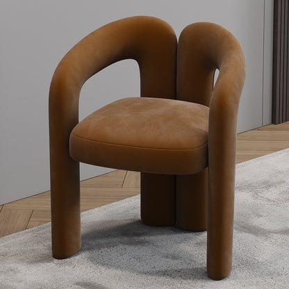 Sculptural Armchair - Velvet Upholstered Accent Chair with Unique Design