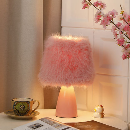 Cozy Furry Table Lamp - A Touch of Winter Warmth