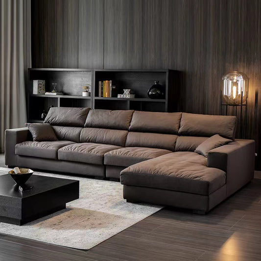 Modern Minimalist Latex and Down-Filled Sofa - Tech Fabric Living Room Couch