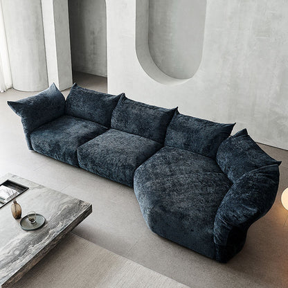 Fabric Blue sofa minimalist special-shaped living room designer corner villa large sofa