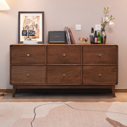 Modern Mid-Century Sideboard with Multiple Drawers