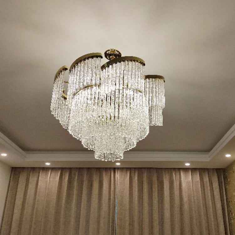 Whimsical Crystal Chandelier - A Modern Masterpiece