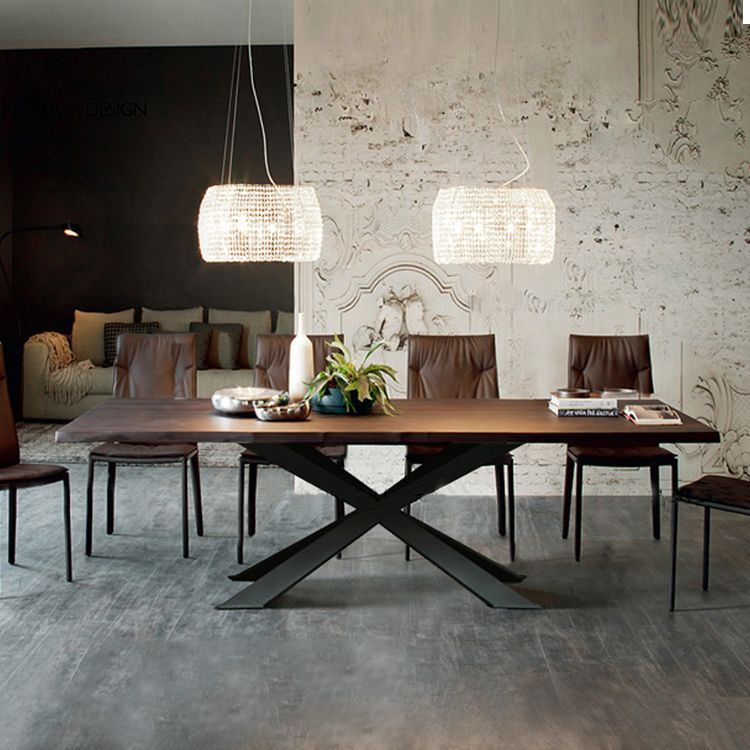 Industrial X-Base Dining Table - Modern and Edgy