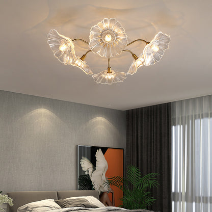 Whimsical Floral Flush Mount Ceiling Light - A Touch of Romance