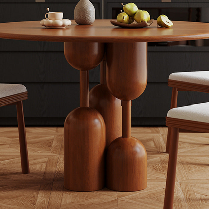 Sculptural Oak Dining Table - A Modern Masterpiece