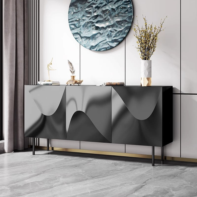 Modern Geometric Sideboard with Unique Curved Design