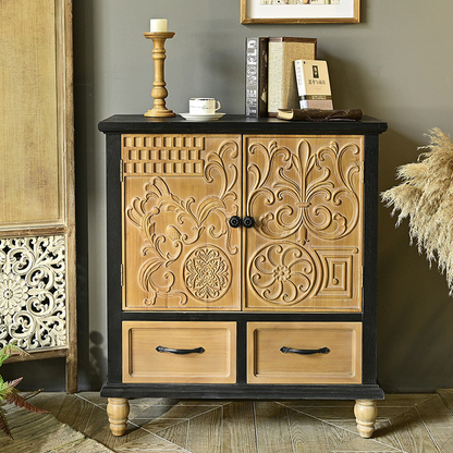 The Versailles Carved Storage Cabinet - French Provincial Sideboard with Drawers