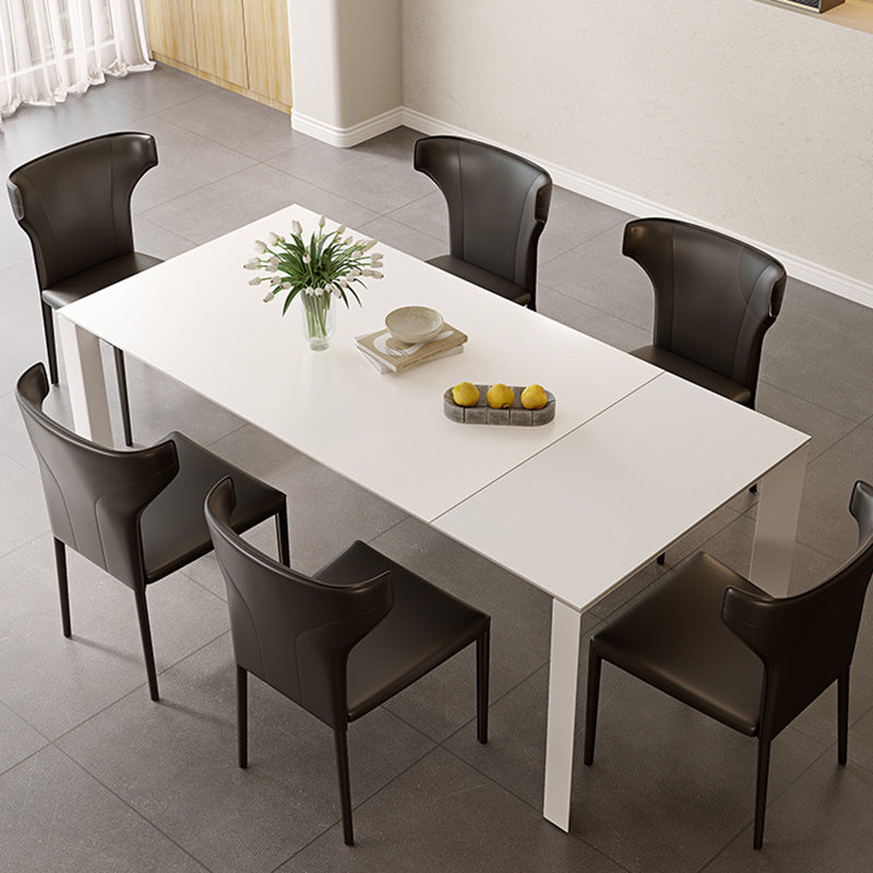 Extendable Dining Table with Sleek Design - Durable Rock Slab Top