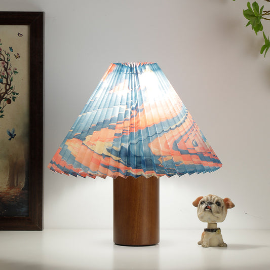 Unique Pleated Shade Table Lamp - A Modern Artistic Touch