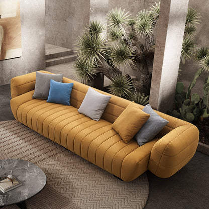 Bold Yellow Modular Sofa with Organic Curves