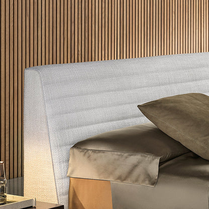 Modern Upholstered Bed with Sleek Lines and Comfortable Design