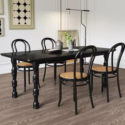 Rustic Solid Wood Dining Table - Natural Beauty