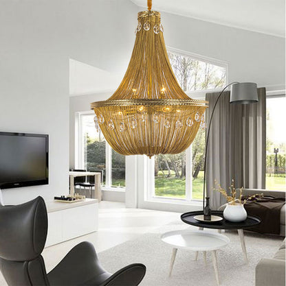 Gold Chain Chandelier - A Luxurious Statement Piece