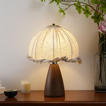 Rustic Fabric Shade Table Lamp - A Touch of Cozy Elegance