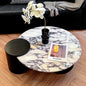 Furnishaus Elysian:  Exquisite Round Marble Coffee Table for Timeless Luxury