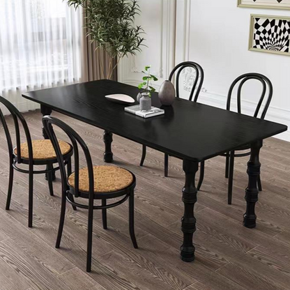 Rustic Solid Wood Dining Table - Natural Beauty